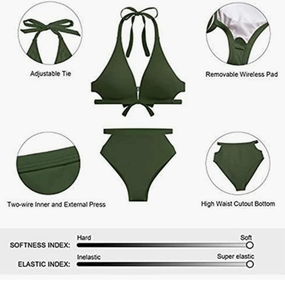 Army Green Bikini Set - Large - Picture 4 of 5